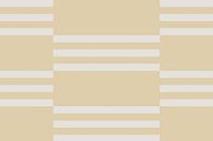 Schaakbordpatroon. Moderne abstracte minimalistische geometrische vormen in geel en wit 24 van Dina Dankers thumbnail
