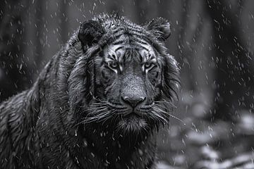 Majestueuze tijger in de regen van Art & Soul Creations