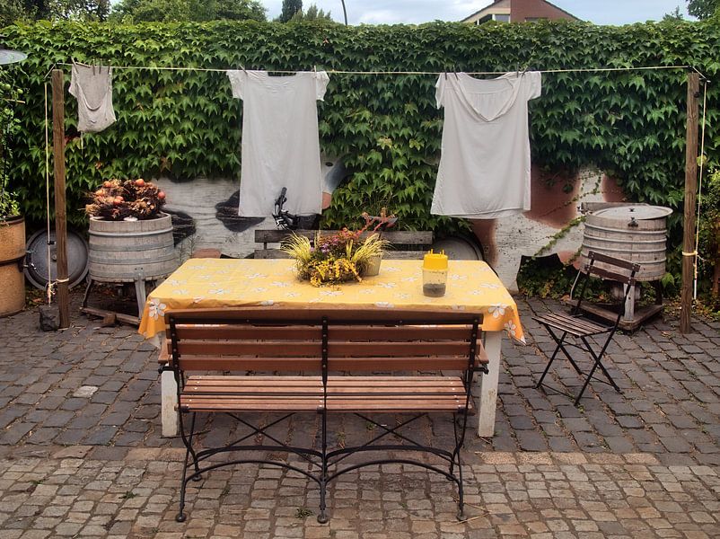 scène historique du jour de la lessive par Edgar Schermaul