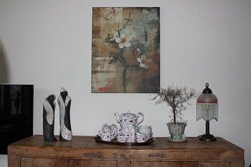 Klantfoto: Bloesem in wabi sabi stijl (gezien bij vtwonen) van Studio Allee