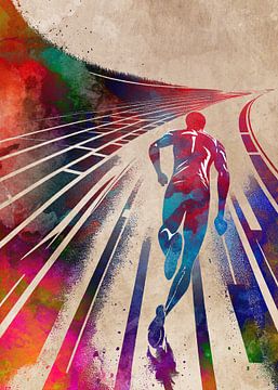 Runner sport art #runner #sport #jogging by JBJart Justyna Jaszke