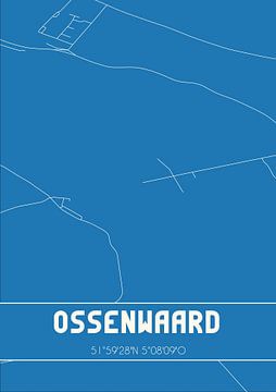 Blaupause | Karte | Ossenwaard (Utrecht) von Rezona