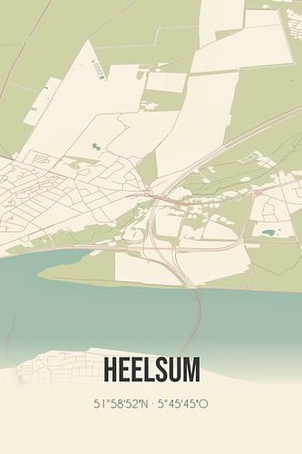 Alte Landkarte von Heelsum (Gelderland)