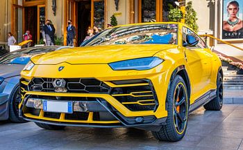 Gelber Lamborghini urus