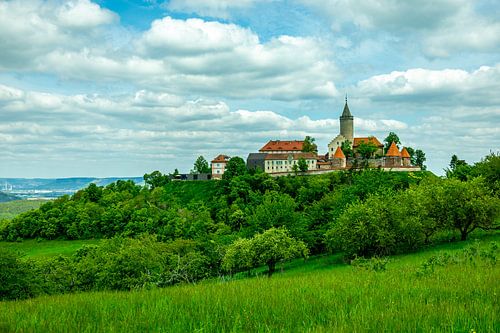 Zomerwandeling door de Saale vallei naar het prachtige kasteel Leuchtenburg bij Kahla - Thüringen - Duitsland
