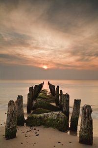 Groyne and sunset sur Rico Ködder