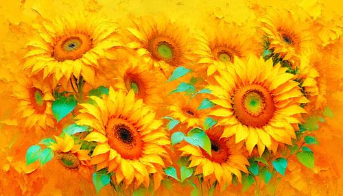 Sunflowers in the summer light by AidasignArt