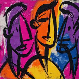 Buntes Gesicht Illustrationen von ARTEO Gemälde