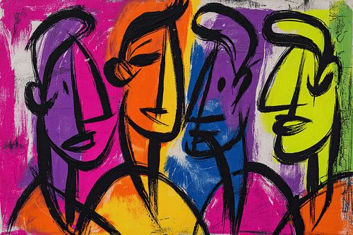 Colourful Face Illustrations by ARTEO Paintings