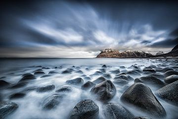 Paysage avec côte au bord de la mer en Norvège sur Voss Fine Art Fotografie