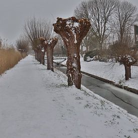 Sneeuw in puttershoek van Fotografiemetangie