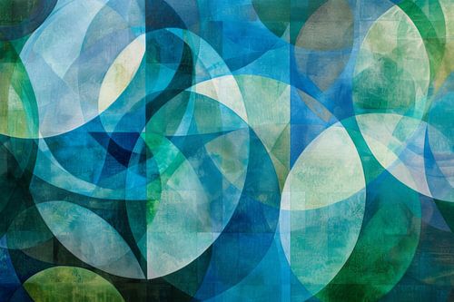 Abstracte kunst blauw