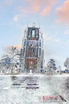 Leeuwarden Oldehove Painting art 3 van Marcel Kieffer