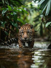 Leopard im Regenwald von Erika Kaisersot