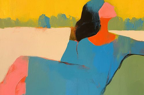 Portrait de femme | Femme sur fond jaune