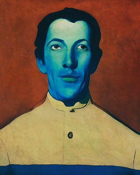 The blue man by Jan Keteleer (JanKé): A Journey Beyond the Canvas