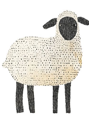 Minimalist Spotted Sheep