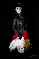 The clown in black