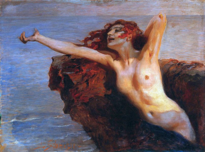 Sirene aan zee, leopold schmutzler van Atelier Liesjes