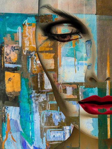 Het half abstracte gezicht