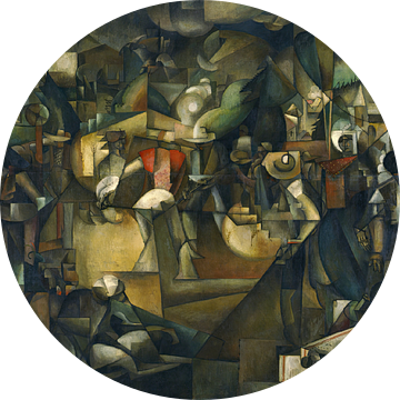Albert Gleizes - Het dorsen van de oogst (1912)