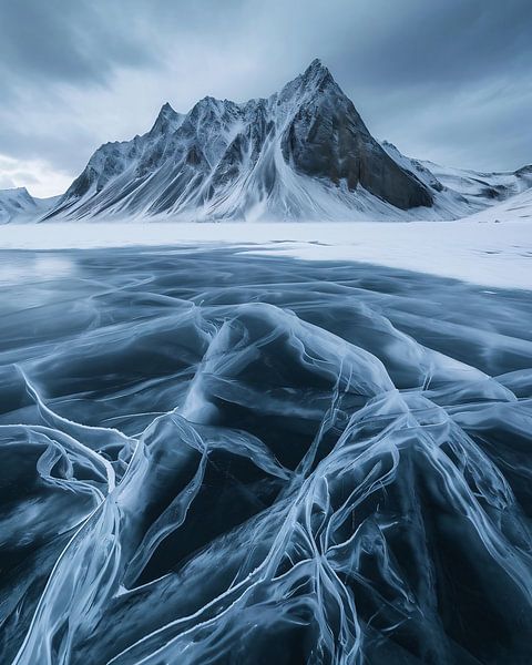 Mer de glace par fernlichtsicht