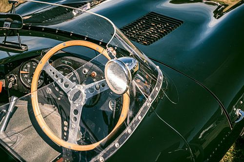 Jaguar D-Type klassieke raceauto dashboard