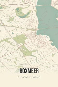 Alte Karte von Boxmeer (Nordbrabant) von Rezona