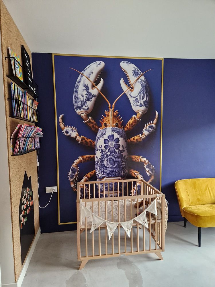 Homard hollandais en porcelaine bleue delft  par Niels Verberkmoes 