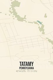 Vintage map of Tatamy (Pennsylvania), USA. by Prints of Place