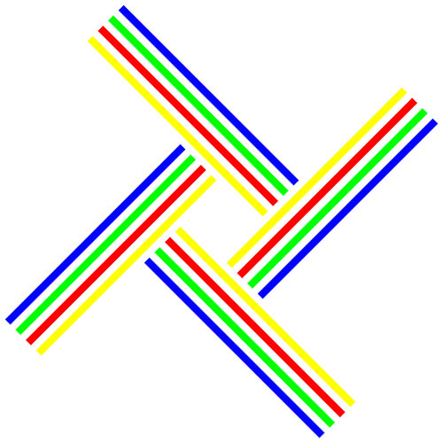 No Crossing | 4T | S=2 | Color=4 | RGBY | Center=Yellow