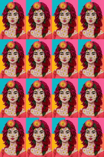 Pop art portret vrouw