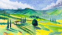 Under the Tuscan sun | Watercolour painting