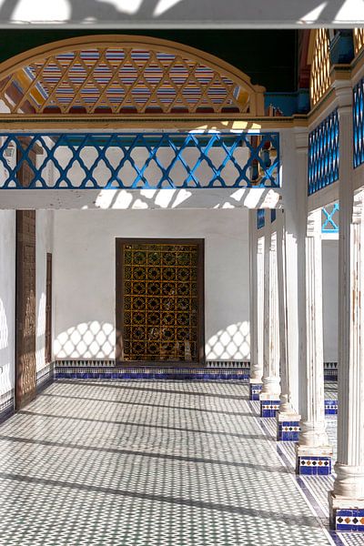 Atmospheric courtyard | Bahia Palace | Marrakech | Morocco | Travel photography print by Kimberley H by Kimberley Helmendag