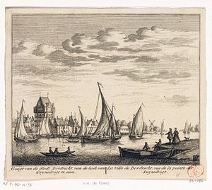 Gezicht op Dordrecht, 1736 van Atelier Liesjes