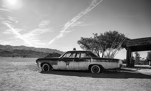 Route 66, vieille voiture de police