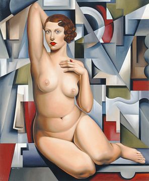 Seated Cubist Nude van Catherine Abel