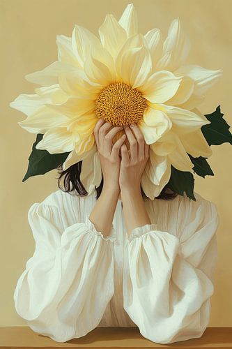 Porträt, Sonnenblume auf deinem Kopf Nr.2