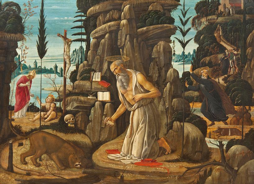 Der reuige St. Jerome, Jacopo da Sellaio von Meisterhafte Meister