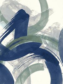 Navy Brushy Abstract II, Danhui Nai by Wild Apple