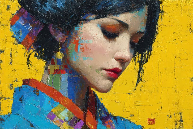 modern japanese art Geisha by Egon Zitter