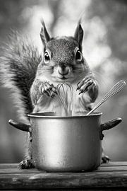 Squirrel cooking by Poster Art Shop