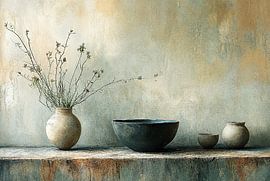 Rustikales Blumenstillleben von Kunst Laune