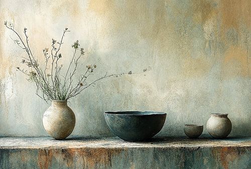 Rustikales Blumenstillleben von Kunst Laune