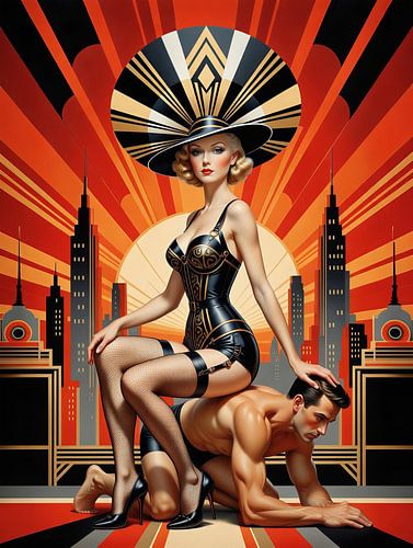 Domination urbaine : la domination féminine dans un style Art déco