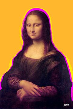 Mona Lisa popart - Leonardo da Vinci - pop kleuren van Miauw webshop