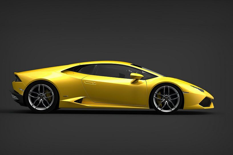 Lamborghini Huracan, yellow Italian Sportscar by Gert Hilbink
