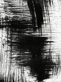 Strokes 24 | Black Expressive Brushstroke Abstract