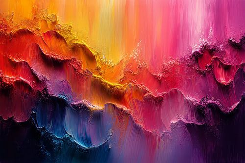 japanse schilderkunst  kleurrijk abstract