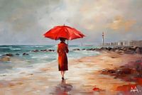 Frau in Rot
